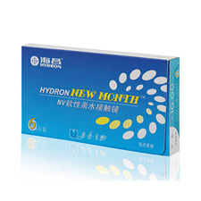 海昌 NEWMONTH新月 高清晰水润 高透氧 月抛6片盒装 隐形眼镜