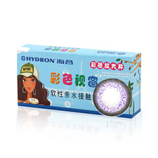 海昌 彩色视窗 魅感靓紫 <b>美</b><b>瞳</b>隐形眼镜 半年1片隐形眼镜 经典放大款