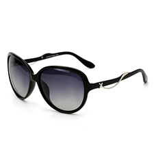 2014新品 亿超YC9801C1黑色 女款时尚 复古大框 偏光太阳镜