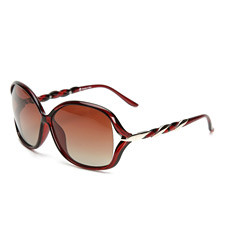 安踏太阳镜 AT8010C2暗红 欧美风 潮款大框 女士 偏光太阳镜