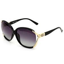 安踏AT8002C1黑色 大框墨镜 潮人 时尚女款 正品 偏光太阳镜