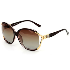 安踏AT8002C2复古棕 大框墨镜 潮人 时尚女款 正品 偏光太阳镜