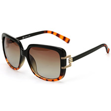 安踏 AT8005C8 玳瑁色 时尚太阳镜 大框 偏光墨镜