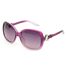 亿超太阳镜 YC9006lzi 亮紫色 时尚女款 方形 偏光太阳镜
