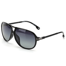 亿超 YC9802C1亮黑 高档偏光太阳 超轻TR90 经典款蛤蟆镜墨镜