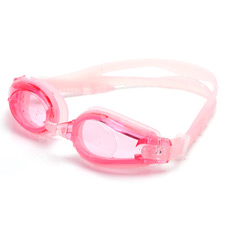 安踏平光游泳镜 AT17004粉红色 防雾防水 运动眼镜 男女通用