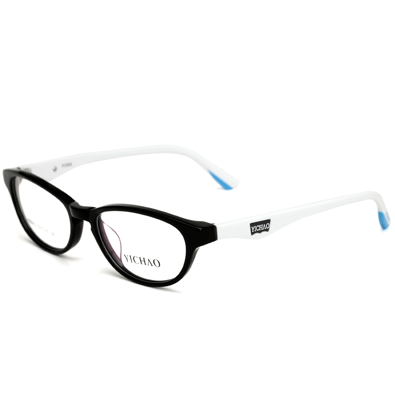 亿超FB5013C2黑框白腿 板材 男女同款 休闲 眼镜架