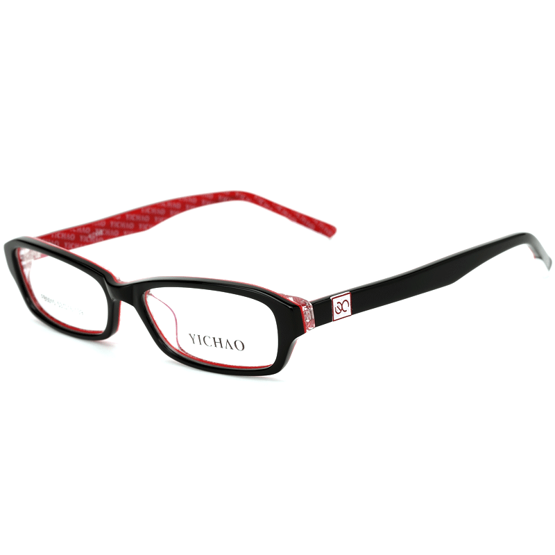 亿超FB5015C2外黑内红 全框 经典板材 男女通用 休闲 框架眼镜