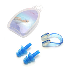 亿超近视游泳镜  YC1鼻夹耳塞套装蓝色 男女通用 游泳配件