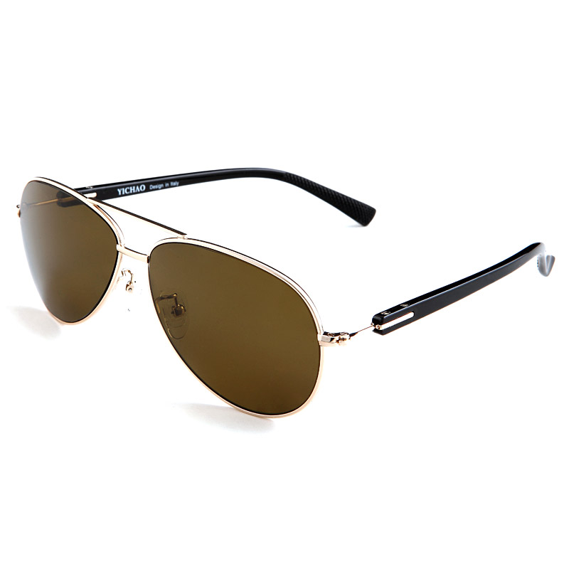 亿超 9803c1镜架金镜片茶 蛤蟆镜 偏光太阳镜 近视太阳镜