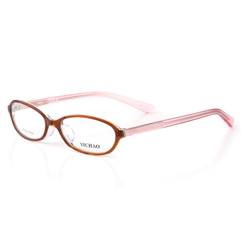 亿超FB5020C5棕框粉腿 新品板材 女士近视  薄片板材系列眼镜
