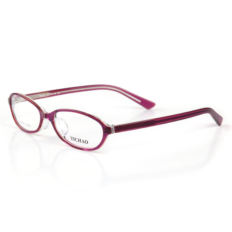 亿超FB5020C8紫色 新品板材 女士近视  薄片板材系列眼镜