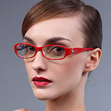 亿超 FB5005C3外红内花 女款休闲镜框 全框中码 板材 近视眼镜架