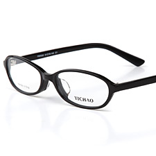 亿超FB5020C1黑色 新品板材 女士近视  薄片板材系列眼镜