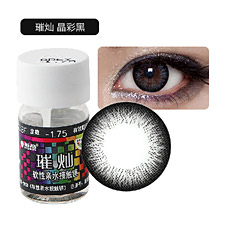 海昌<b>美</b><b>瞳</b> 璀灿晶彩黑 年抛1片瓶装 <b>美</b><b>瞳</b>大直径 彩色 近视隐形眼镜