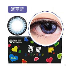 海昌润丽美瞳<b>蓝色</b> 半年抛1片装 彩色<b>隐形眼镜</b>