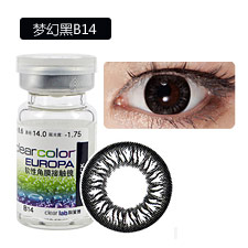 <b>科莱博</b>clearcolorB13梦幻黑年抛1片彩色美瞳<b>隐形眼镜</b>