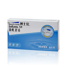 <b>博士伦</b> 清朗舒适 月抛6片装 近视<b>隐形眼镜</b>