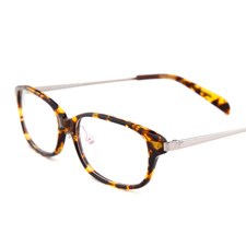 新品亿超FB5029 女士休闲 轻板材简约大码全框近视眼镜 C2深玳瑁