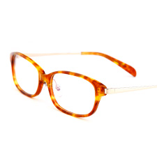 新品亿超FB5029 女士休闲 轻板材简约大码全框近视眼镜 C5浅玳瑁