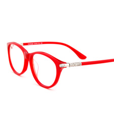 新品亿超板材时尚休闲女全框近视框架眼镜V90022C4鲜红