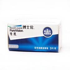 <b>博士伦</b>纯视 硅水凝胶 超长佩戴型 高透氧高舒适 月抛3片近视<b>隐形眼镜</b>