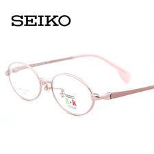 精工KK0014C PI商务纯钛全框小码儿童粉近视框架眼镜