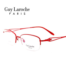 姬龙雪GL0507C06商务纯钛半框中码女士酒红近视框架眼镜