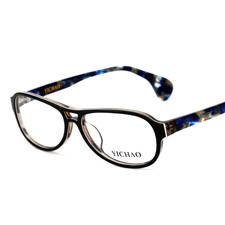 亿超FB5010C3框黑腿蓝 潮 大框 女款板材 时尚近视 眼镜架