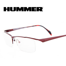 悍马 HM1404 男士 眼镜框 RD1红