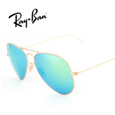 雷朋 RB3025 男女通用 太阳镜 112/19金框绿片（五彩）