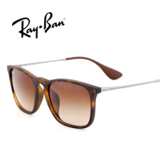 雷朋RB4187F玳瑁框茶片TR90金属时尚高端大码女士太阳眼镜