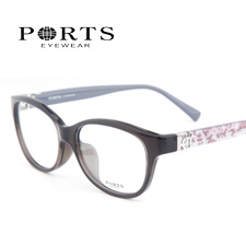 1.4宝姿板材POF14405GY灰色休闲板材女士全框近视眼镜
