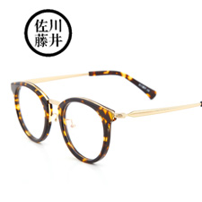佐川藤井板材+合金81232玳瑁色C176潮款中性近视眼镜架
