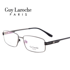 姬龙雪GL0510C03商务纯钛全框中码男士枪色近视框架眼镜