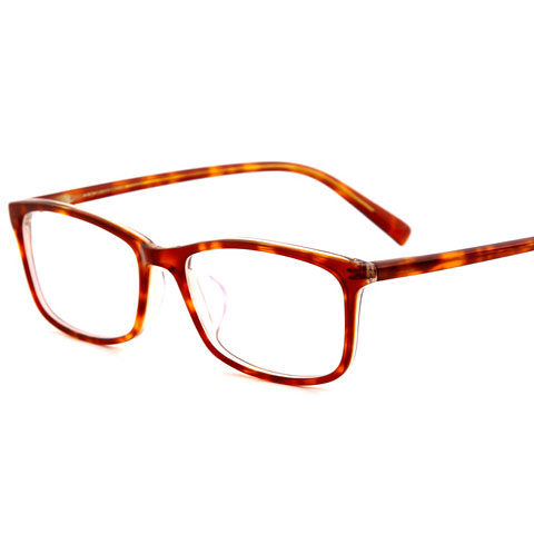 亿超FB5034 C22浅玳瑁男女通用休闲板材全框近视眼镜