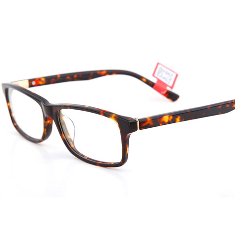 亿超板材FB5037C02玳瑁色中码全框板材中性近视眼镜架
