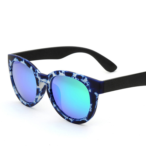 亿超 YC9703 女士 太阳镜 C13蓝白框黑腿/炫彩绿