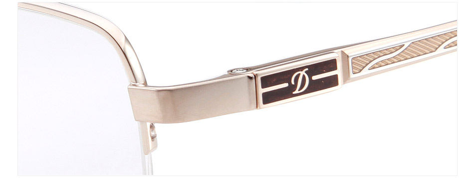 都彭dp-3263金色c1纯钛商务男士大码近视镜架