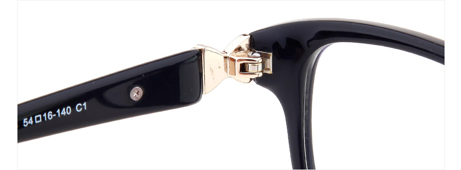 新品亿超女款时尚休闲板材全框近视框架眼镜v90026c1黑色