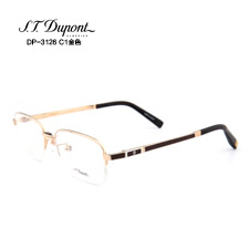新品2014 都彭潮款 高端男士DP3126C1金色近视眼镜